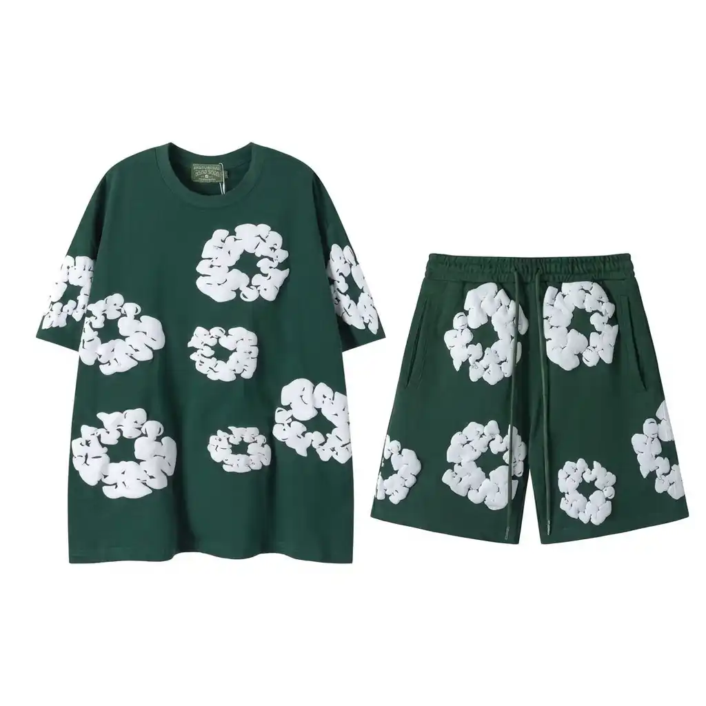 Denim Tears Set Short Green