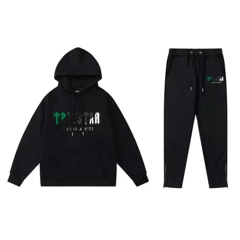 Trapstar Set Long Black/Green