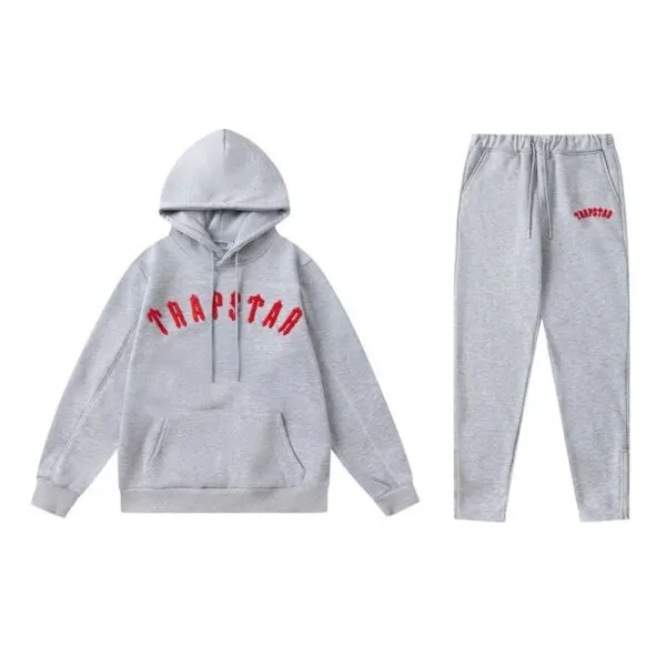 Trapstar Set Long Grey/Red