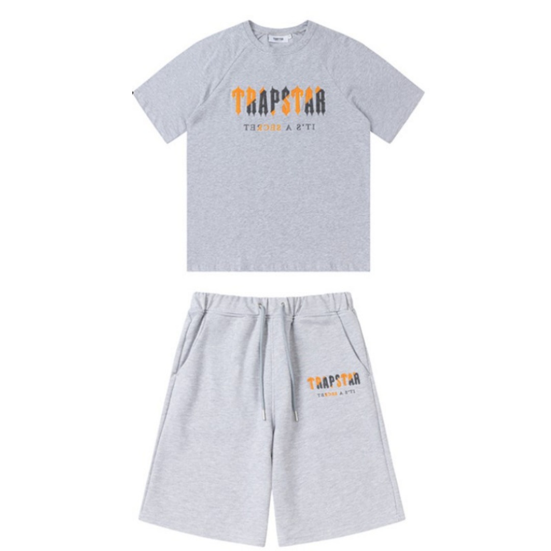 Trapstar Set Short Grey/Orange